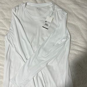 White long sleeve from Figs, sized medium, never worn, still has tags
